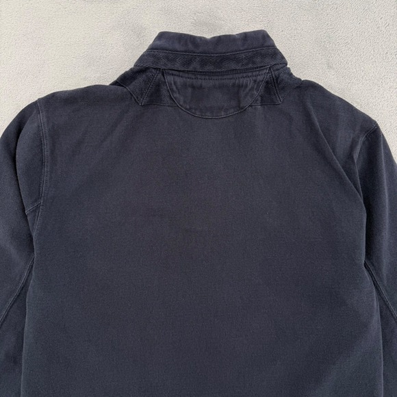 Vintage Polo Ralph Lauren Navy Blue Rugby Shirt Crest Patch Custom Fit Mens M - Picture 14 of 16